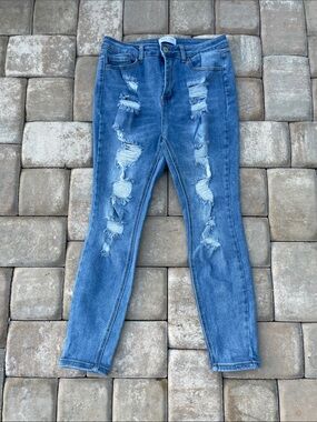 WAX+jean Distressed Blue Women's Jeans - Size 11/30